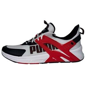 Puma Mens Size 12 Pacer Sneakers Shoe White Red Mesh Lifestyle Casual New